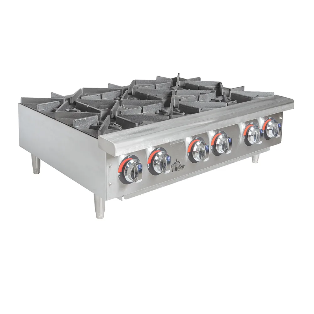Star 606HF 36" Gas Hotplate w/ (6) Burners & Manual Controls - NG - Image 3