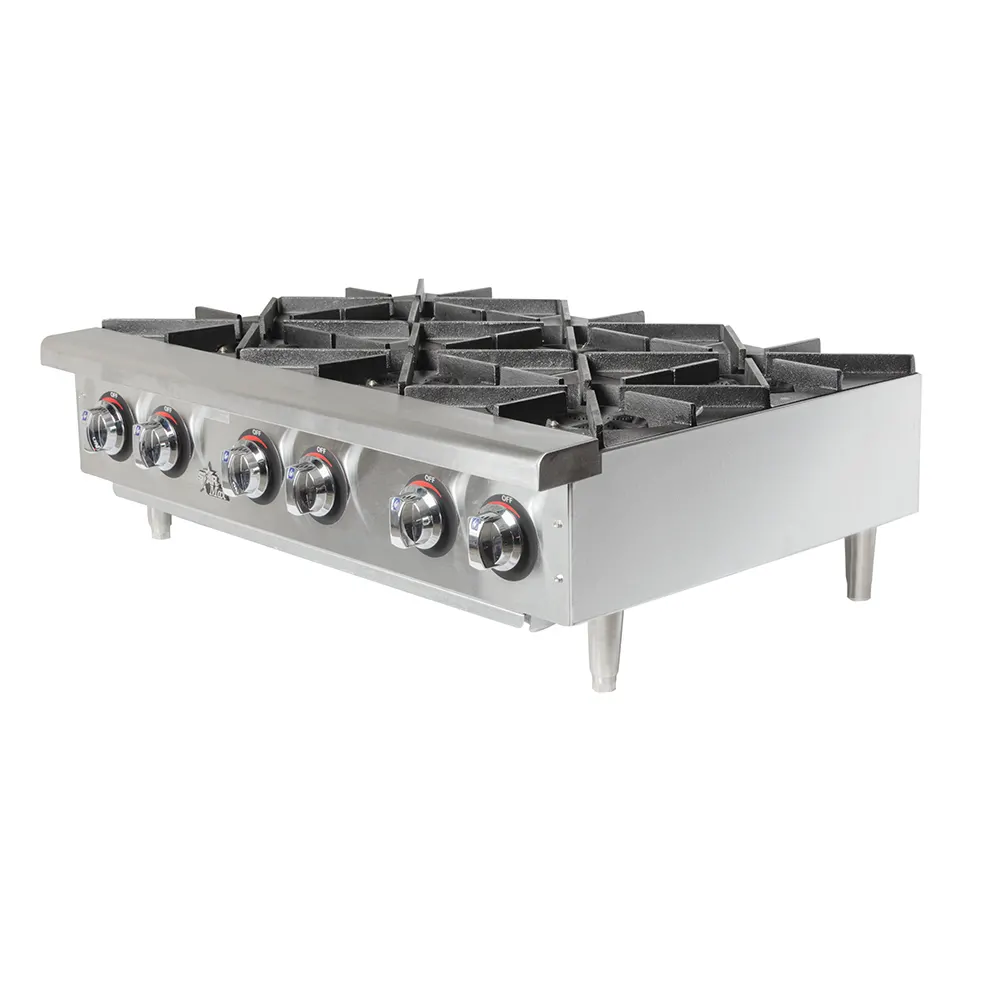 Star 606HF 36" Gas Hotplate w/ (6) Burners & Manual Controls - NG - Image 4