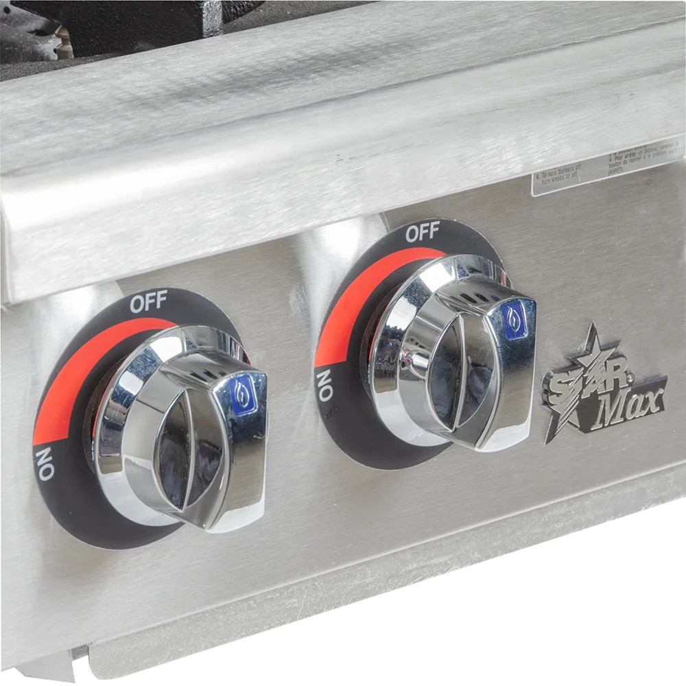 Star 606HF 36" Gas Hotplate w/ (6) Burners & Manual Controls - NG - Image 7